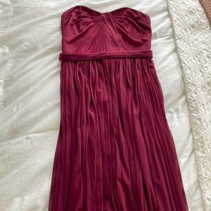 Maroon king bridesmaids dress